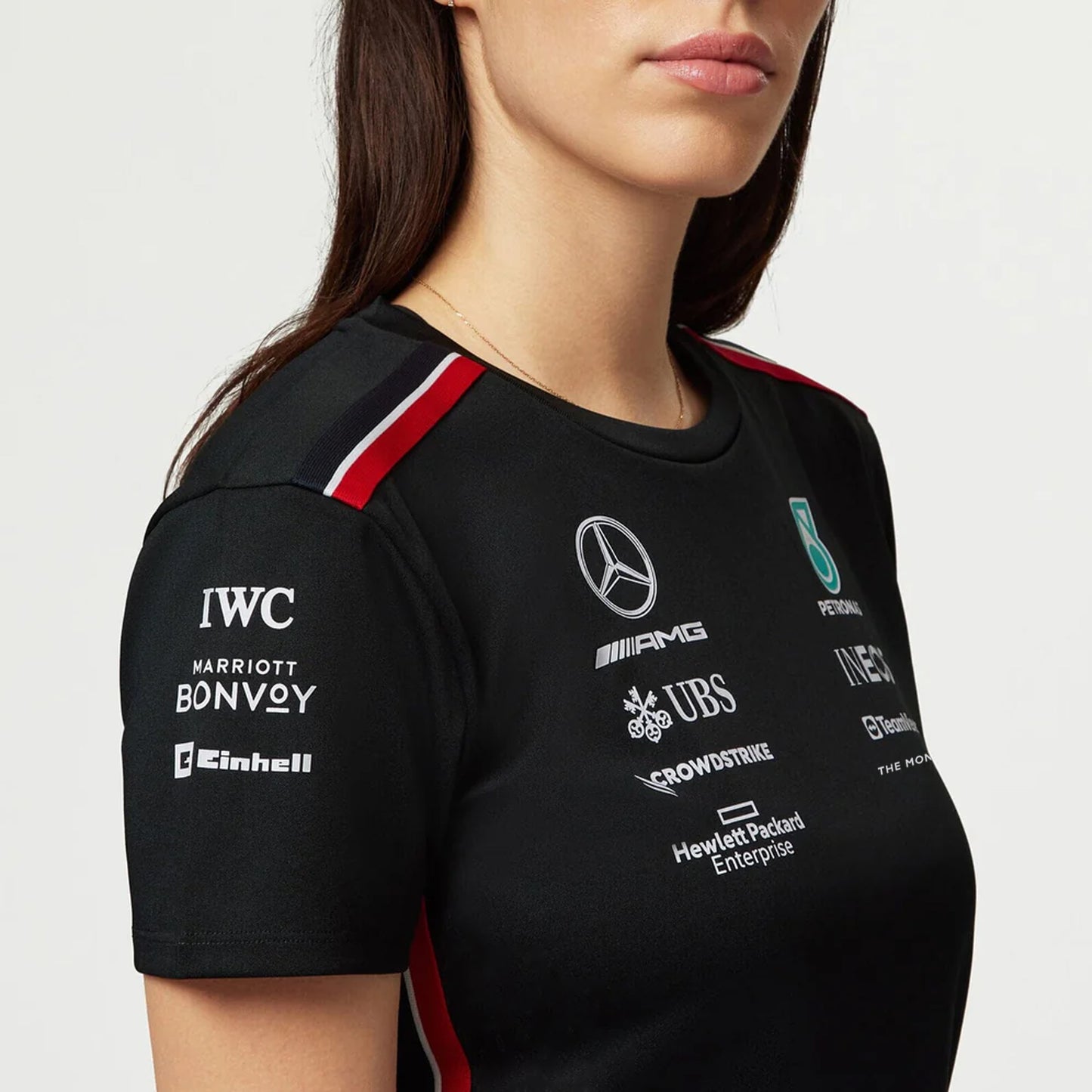 Mercedes AMG F1 2023 Women's Driver T-Shirt - Black/White