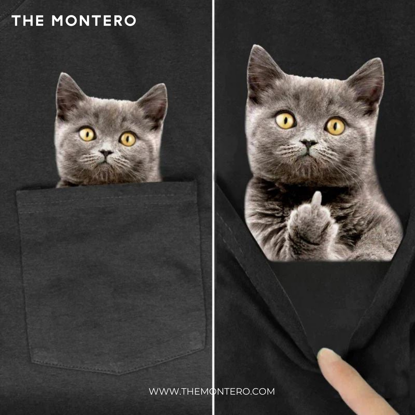 NOBLESSE CAT WINE POCKET T SHIRT THE MONTERO