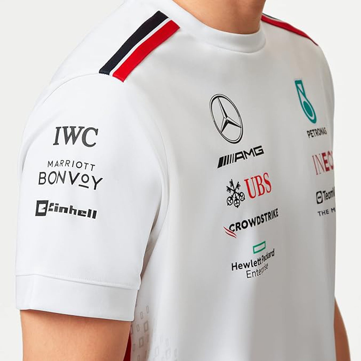 Mercedes AMG F1 2023 Men's Driver T-Shirt - Black/White